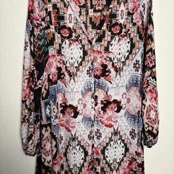 Show Me Your Mumu Dragonfly Cape Duster Maxi Length Women's Size Medium - Picture 7 of 11